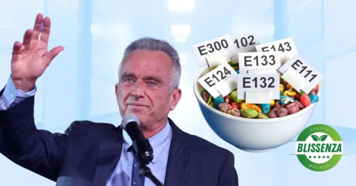 Robert F. Kennedy Jr. and a bowl of cereal full of artificial dyes